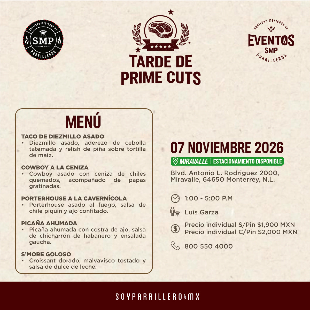 Tarde de Prime cuts | Miravalle | 07 Noviembre