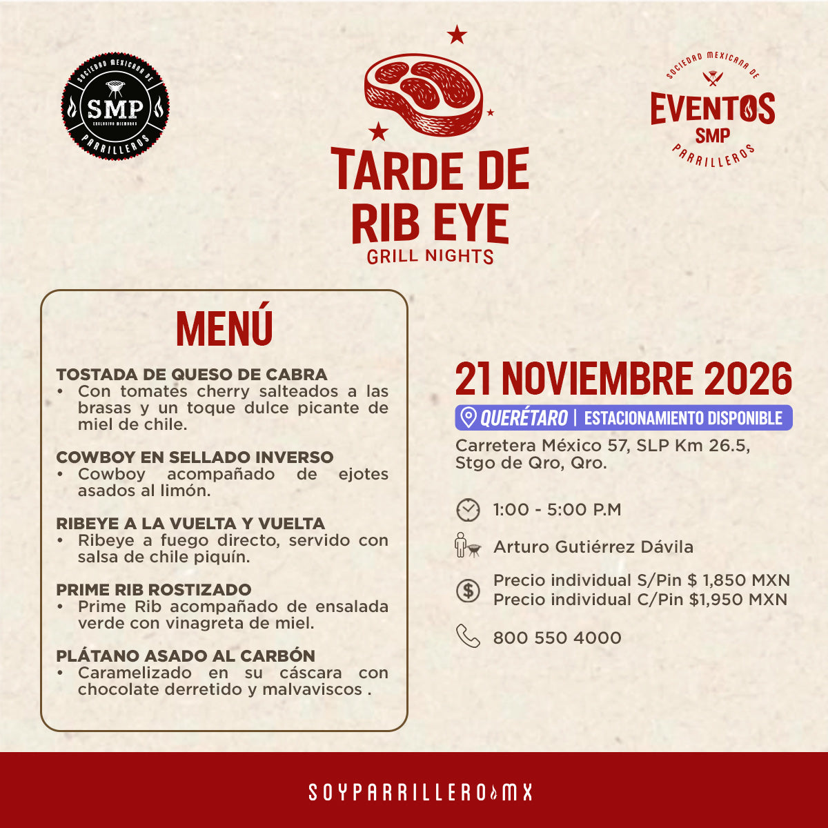 Tarde de Prime cuts | Querétaro | 21 Noviembre