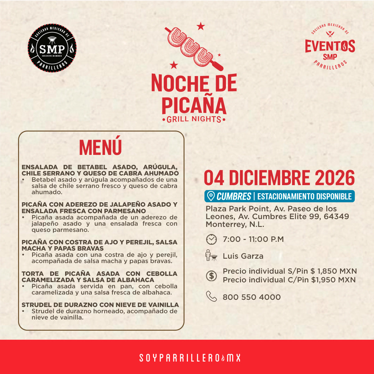 Noche de Picaña | Cumbres | 4 Diciembre