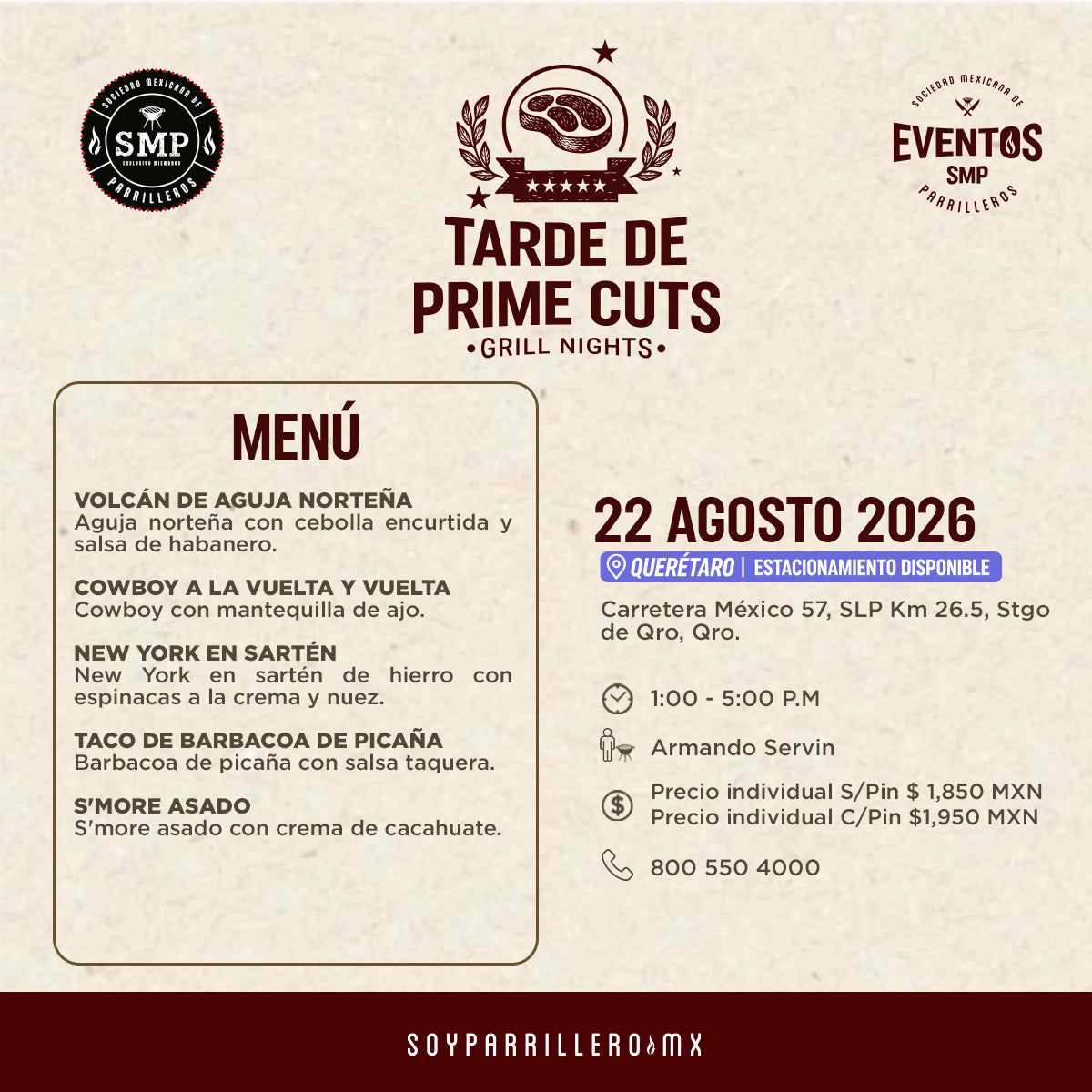 Tarde de Prime Cuts | Querétaro | 22 Agosto