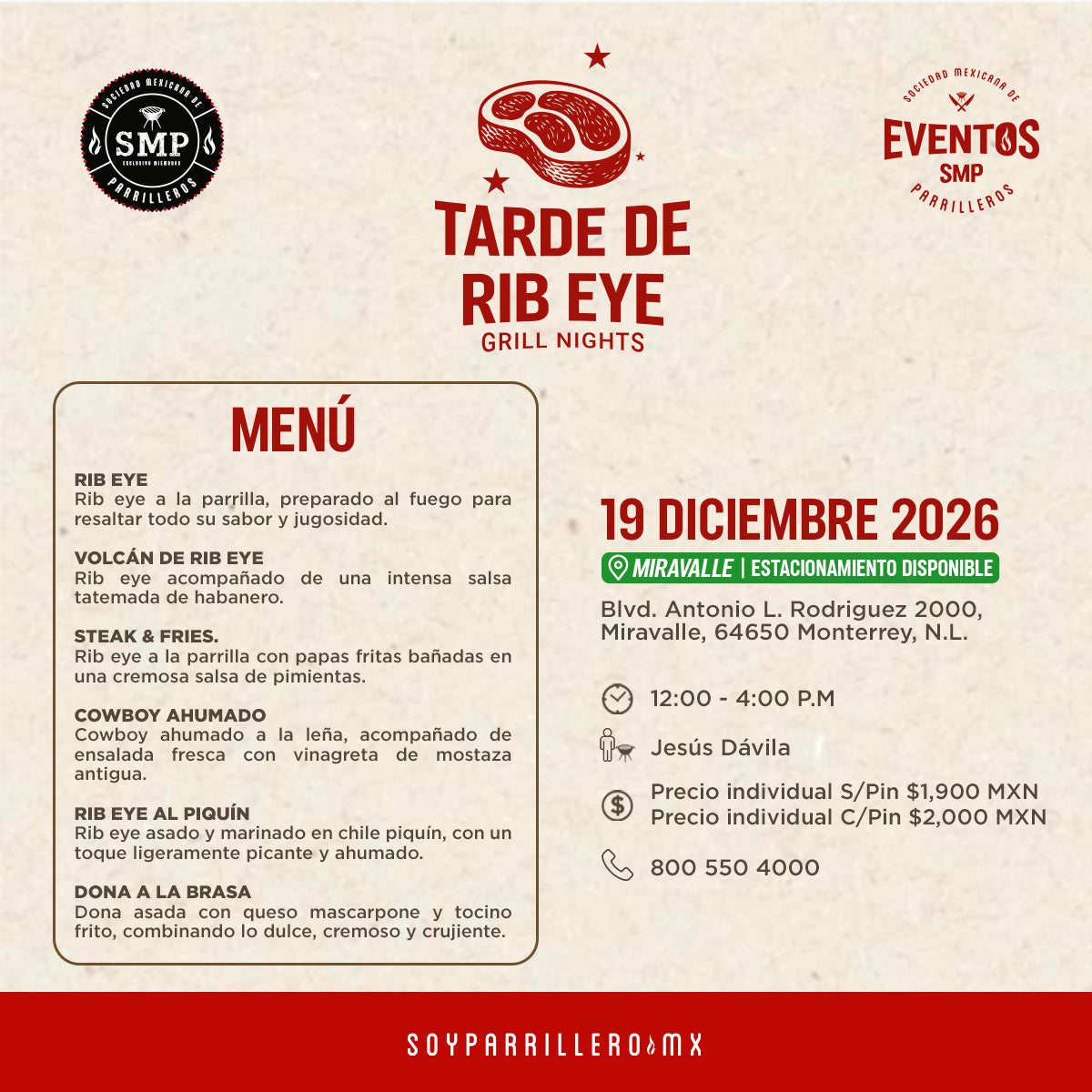 Tarde de Rib eye | Miravalle | 19 Diciembre