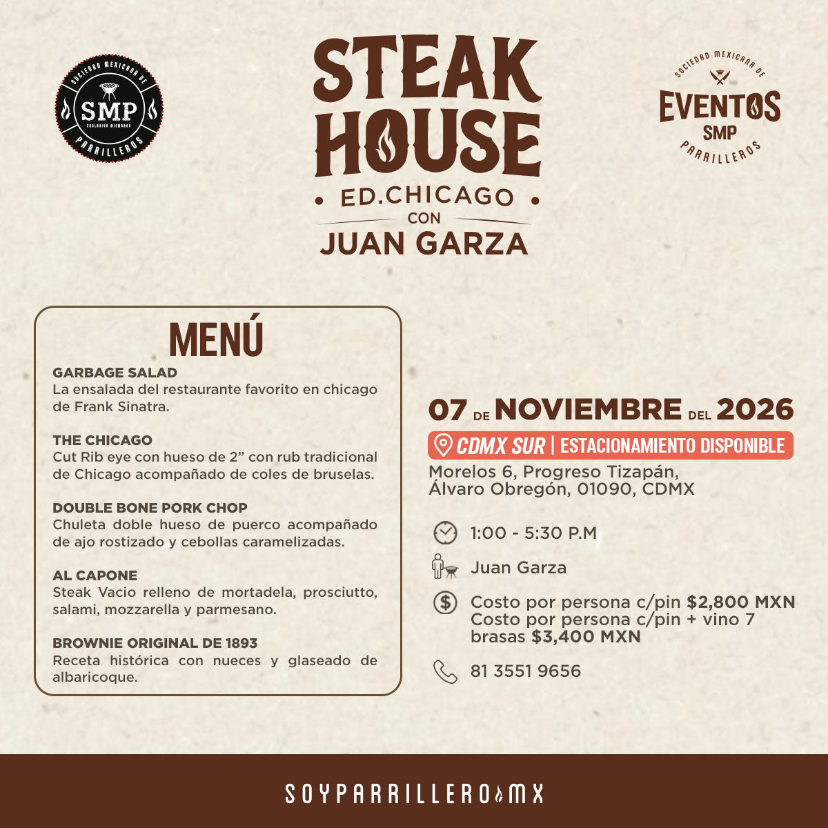 Steak House | CDMX Sur | 07 Noviembre