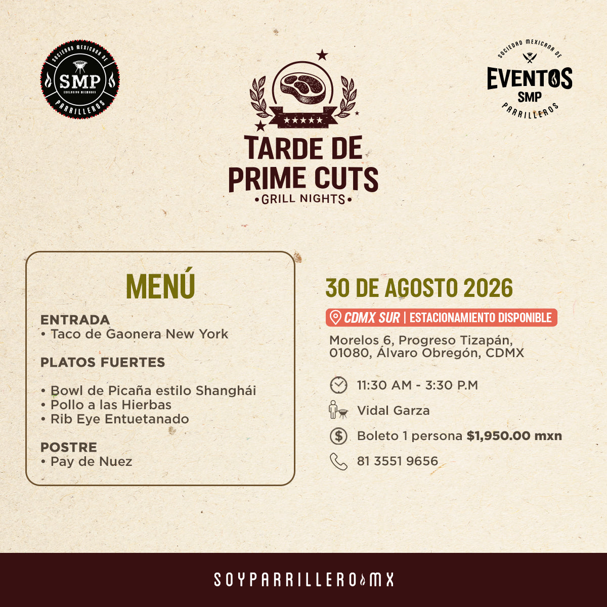 Tarde de Prime cuts | CDMX Sur | 30 Agosto