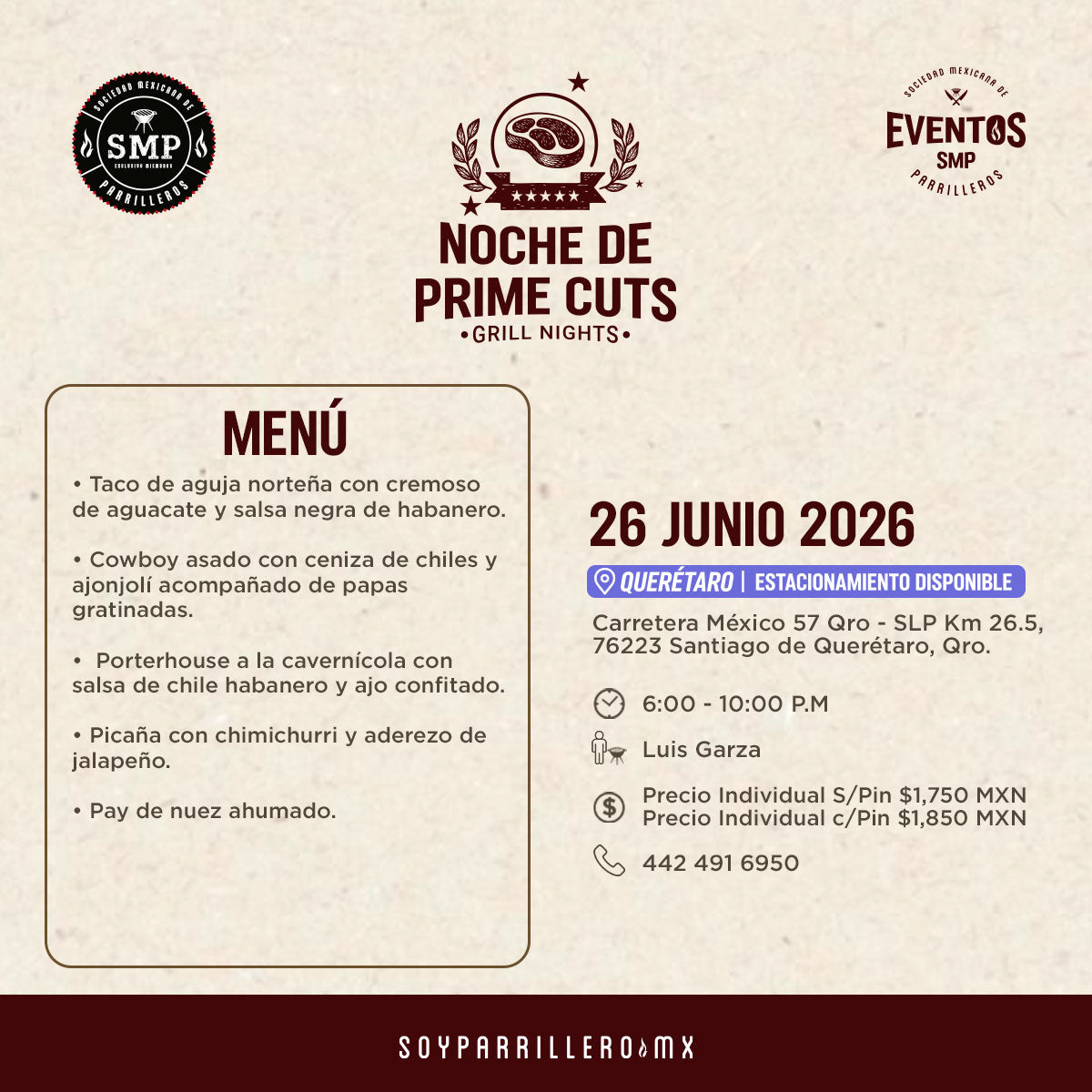 Noche de Prime Cuts | Querétaro | 26 junio
