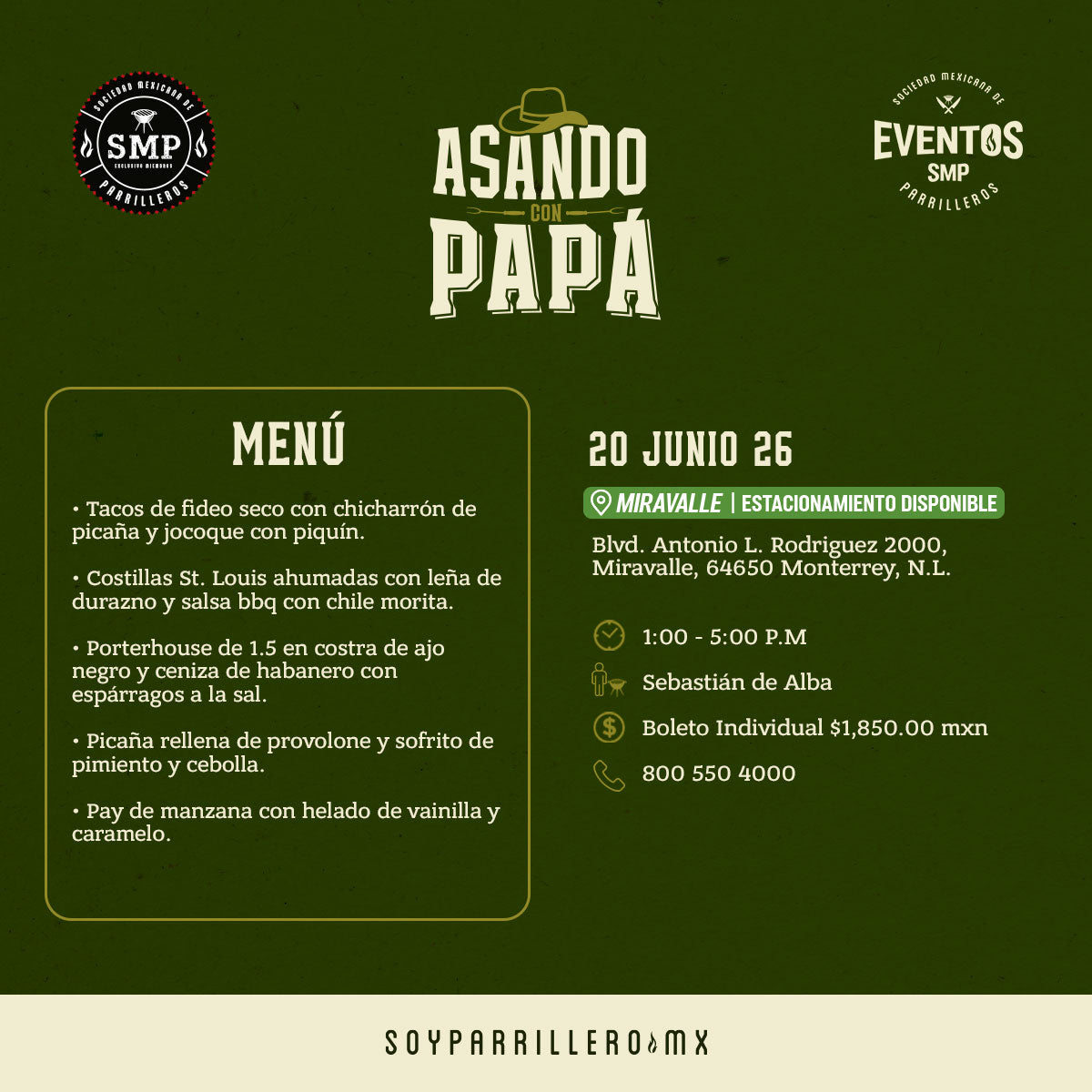 Asando con Papá | Miravalle | 20 junio