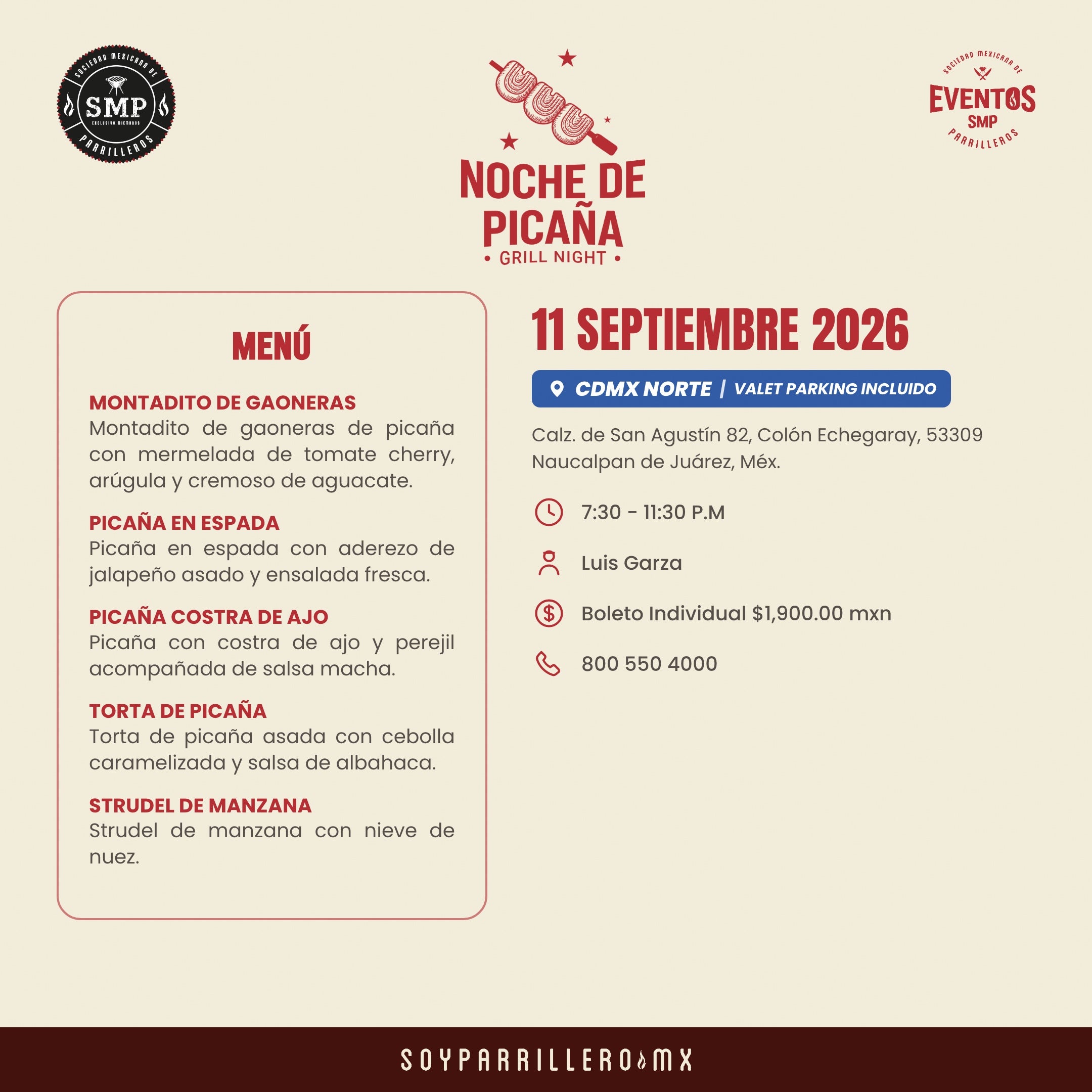 Noche de Picaña | CDMX Norte | 11 Septiembre