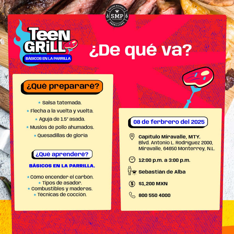 Teen Grill - Básicos en la parrilla| Miravalle | 8 febrero