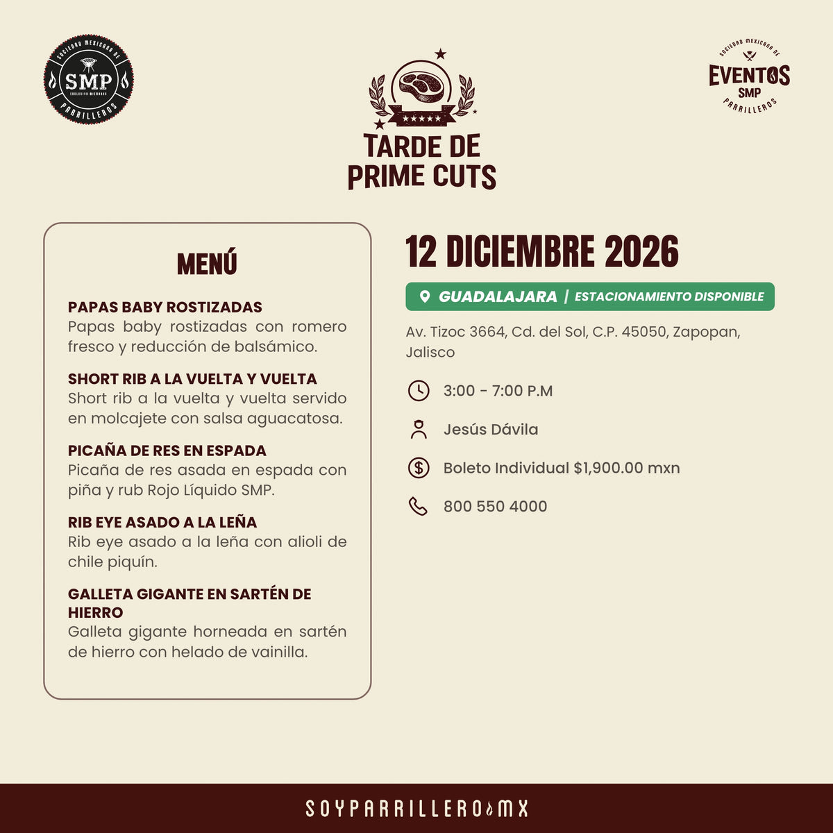 Tarde de Prime Cuts | Guadalajara | 12 Diciembre