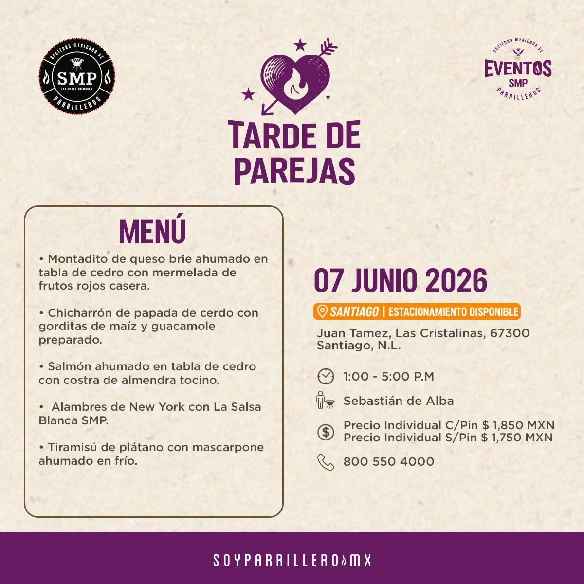 Tarde de Parejas | Santiago | 7 junio