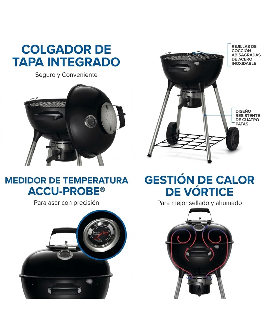 Napoleón NK22 Charcoal Kettle Grill, Black