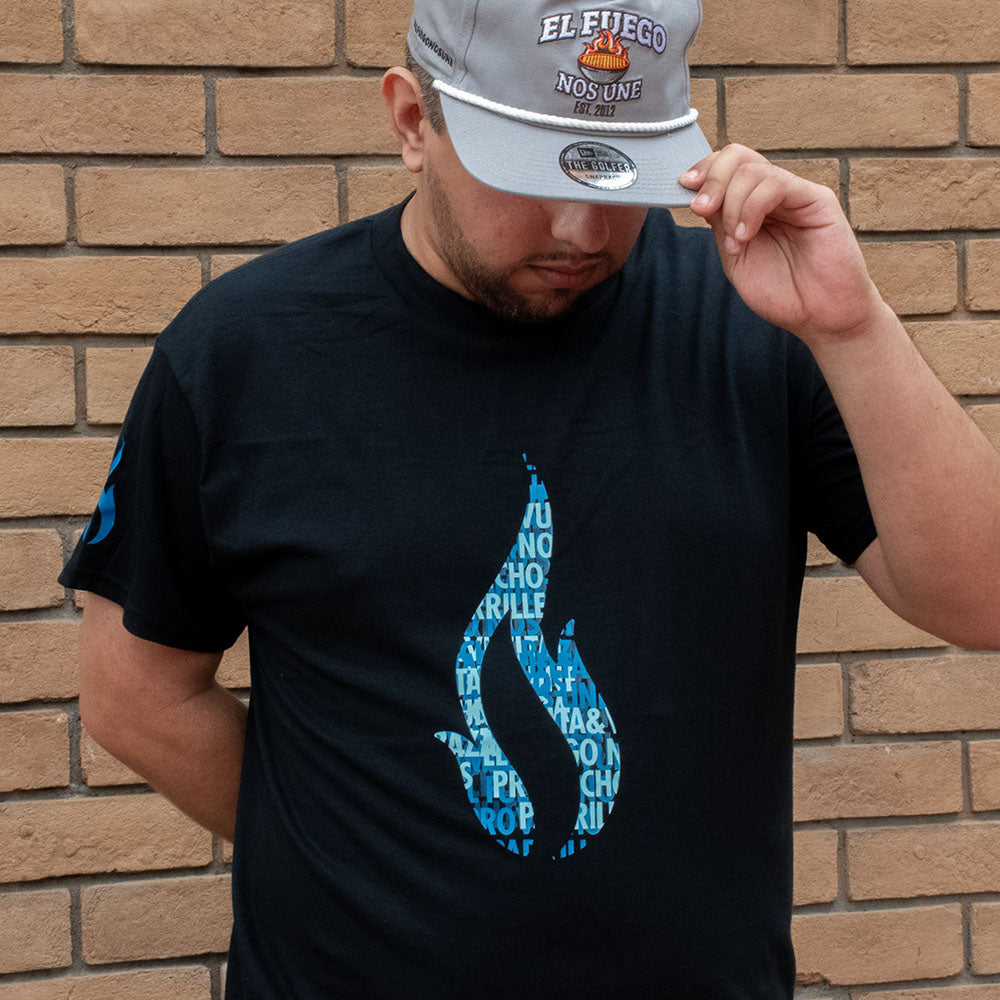 Playera Flama Letras