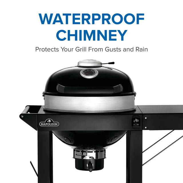 PRO22 Charcoal Kettle Grill, Black with Cart