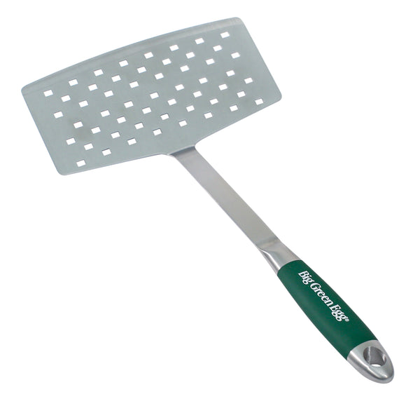 Wide Stainless Spatula with Green Handle