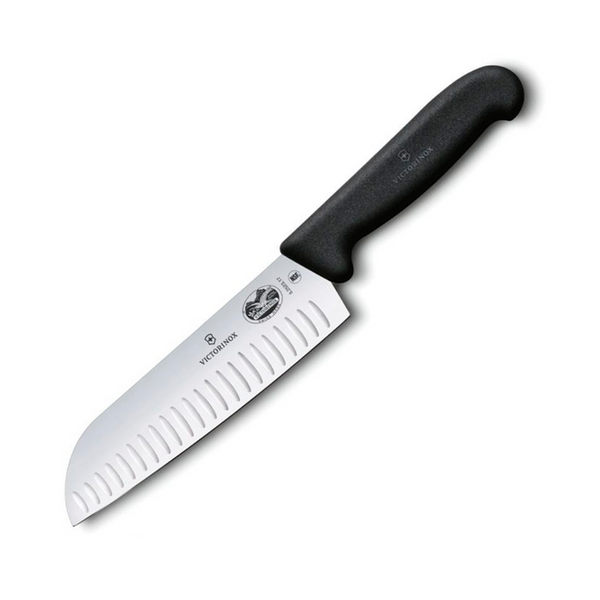 Cuchillo Chef Santoku mango Fibrox con alveolos 17cm