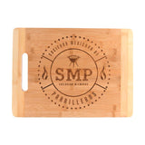 Tabla de bambú Logo SMP - Sociedad Mexicana de Parilleros SMP - regalo parrillero